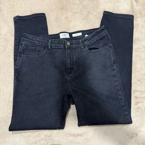 LOGO by Lori Goldstein Women's Black Straight Leg Jeans